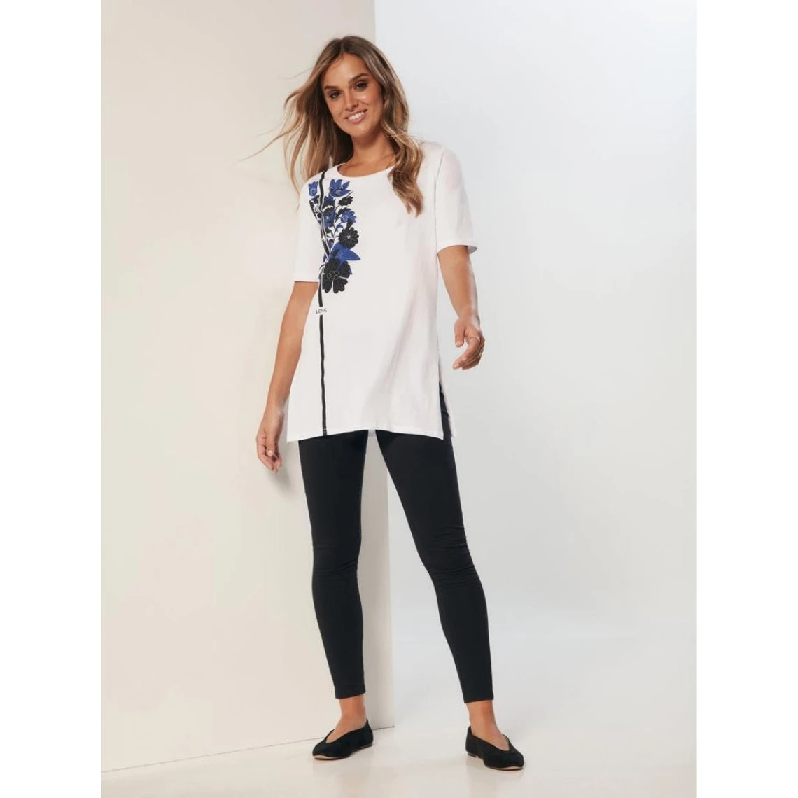 T-shirt Long Avec Fentes Latérales | 3 SUISSES – Image 2