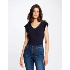 MORGAN T-shirt Manches Courtes Ă Plumetis | 3 SUISSES