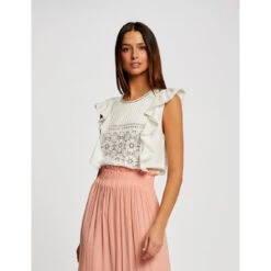 MORGAN T-shirt Manches Courtes à Volants | 3 SUISSES