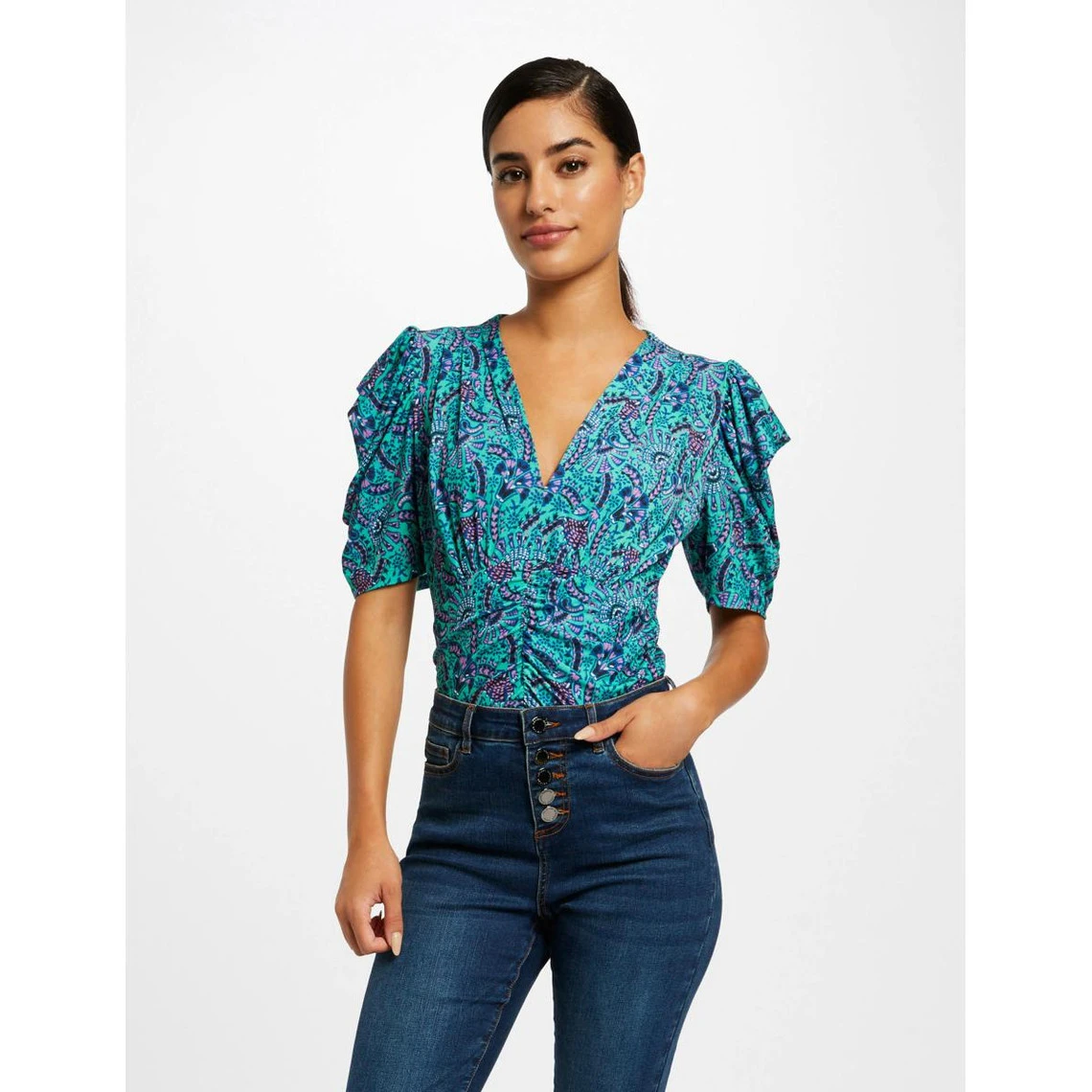 MORGAN T-shirt Manches Courtes Imprimé Abstrait | 3 SUISSES