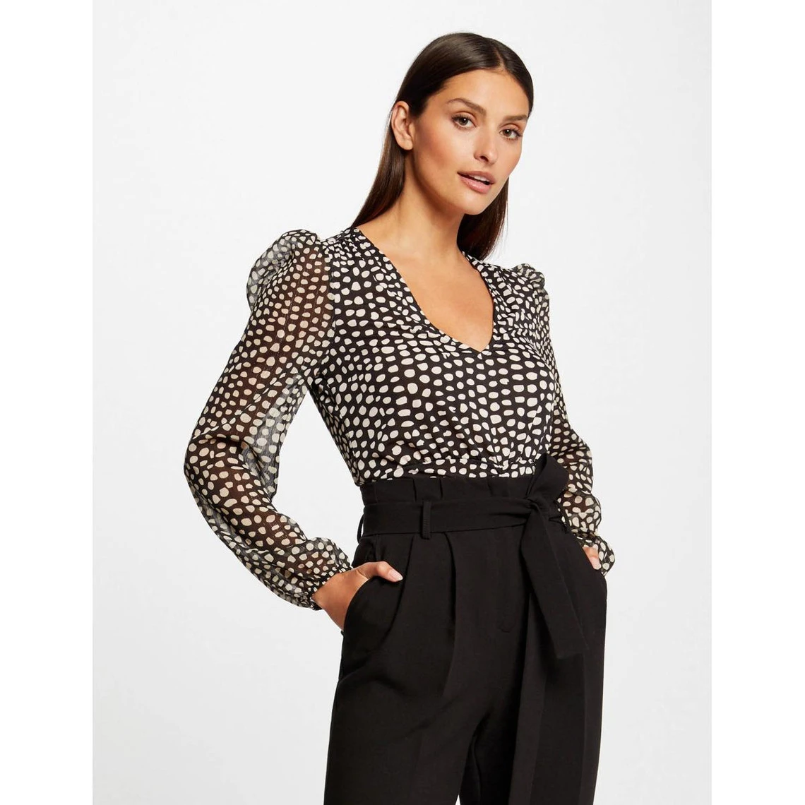 MORGAN T-shirt Manches Longues Imprimé à Pois | 3 SUISSES