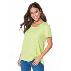 Tee-shirt Asymétrique Fendu Manches Courtes Femme | 3 SUISSES