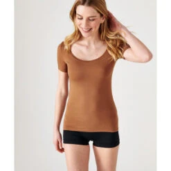 DAMART Tee Shirt Manches Courtes Havane Thermolactyl | 3 SUISSES