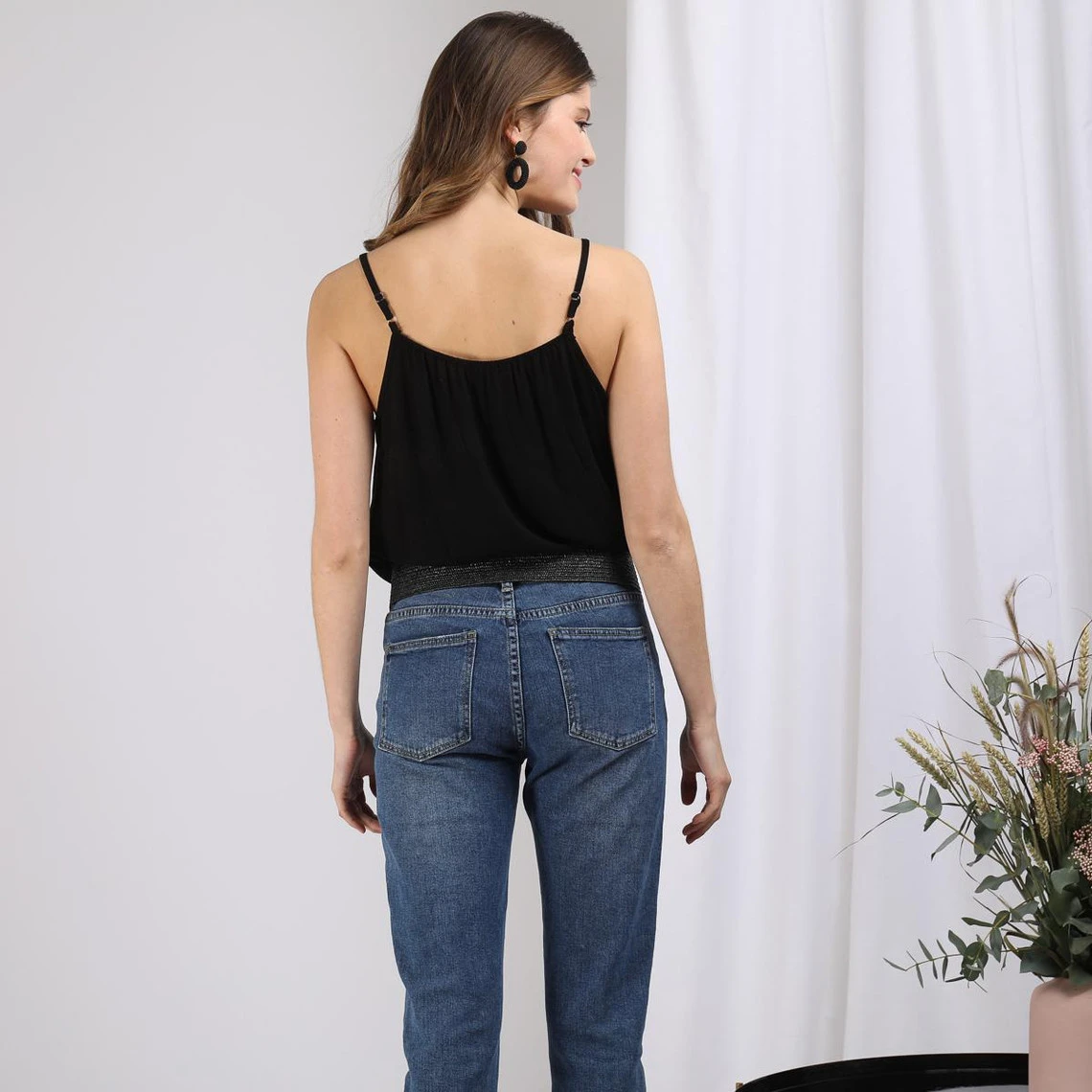 Top Fines Bretelles Avec Détail Dentelle Dries | Débardeur 3 SUISSES – Image 3