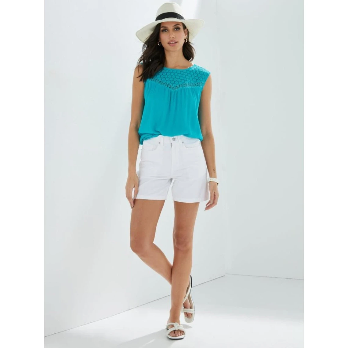 Top Sans Manches Avec Empiècement En Guipure | 3 SUISSES – Image 4