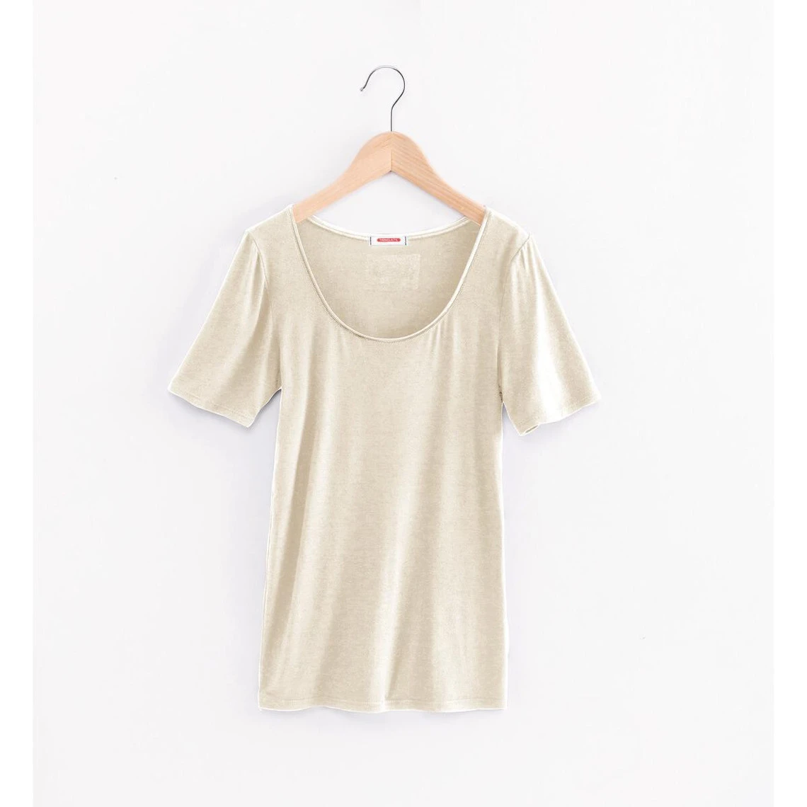 DAMART Tee-shirt Manches Courtes En Microfibre Biais Satin Blanc | 3 SUISSES – Image 2